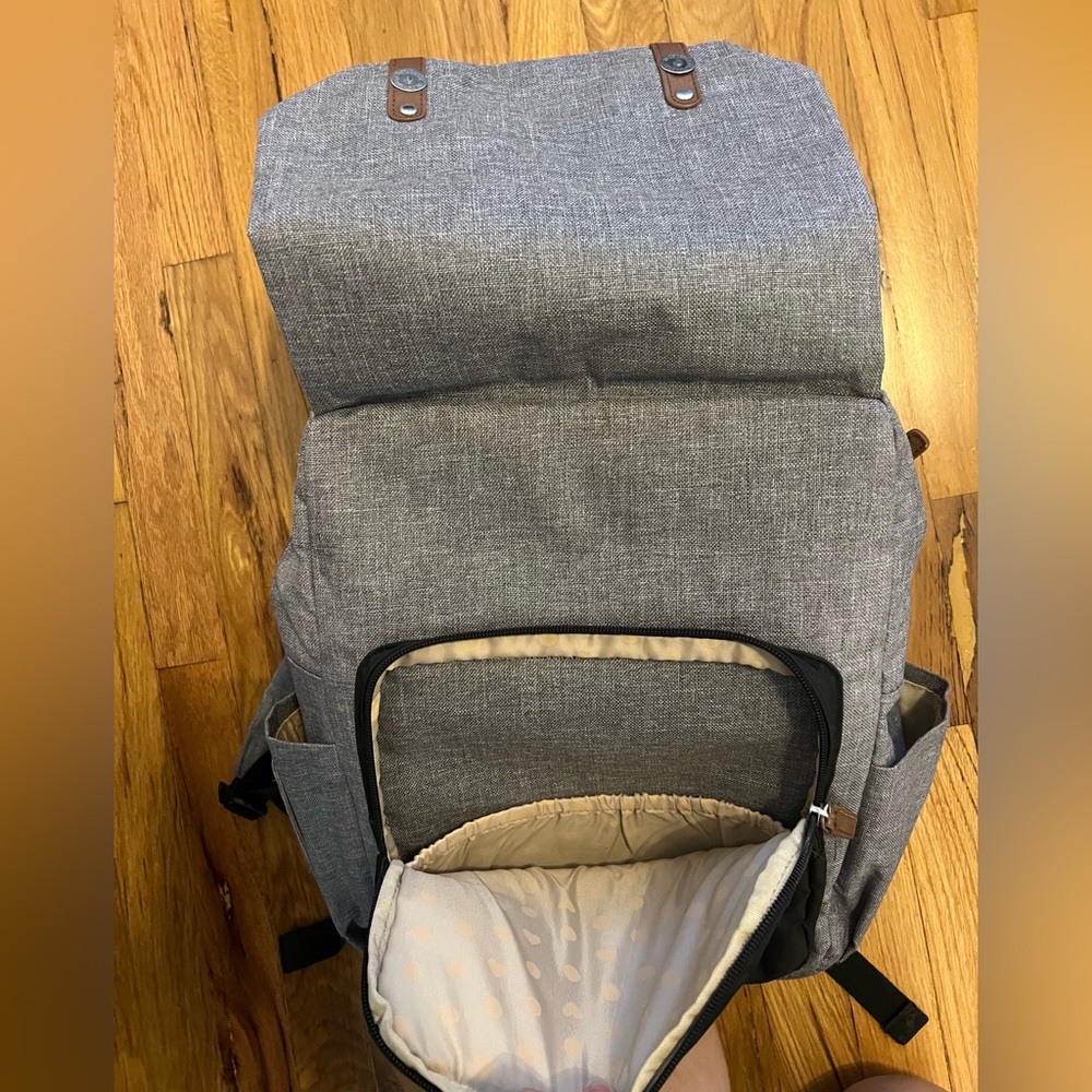 Babymel George Unisex Diaper Backpack in Grey - Picture 9 of 13